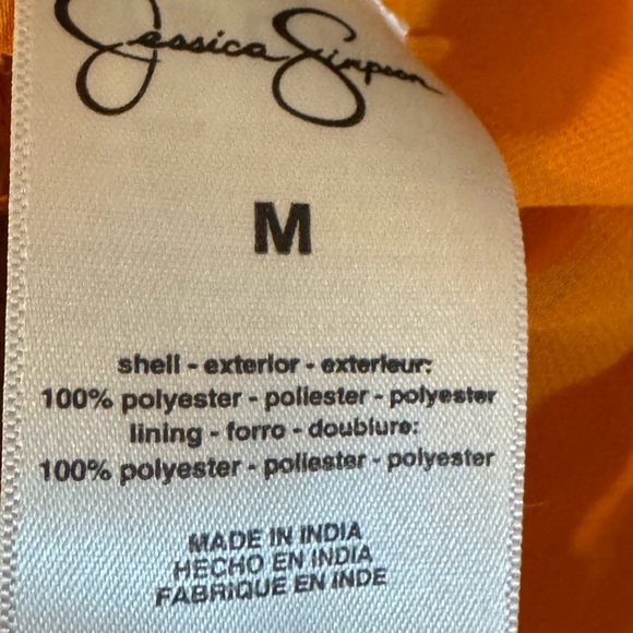 Jessica Simpson Sz M Orange/Gray Dress EUC😊😊 - Picture 9 of 12
